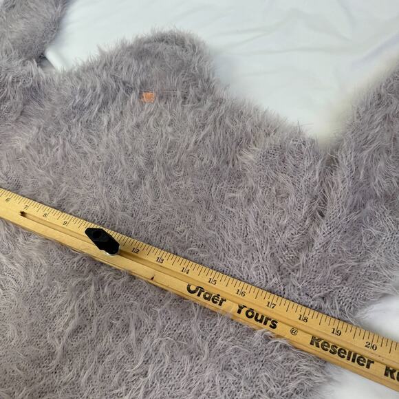 $269 For Love And Lemons XS Fuzzy Blizzard Sweater Cardigan Duster Purple - Picture 8 of 11